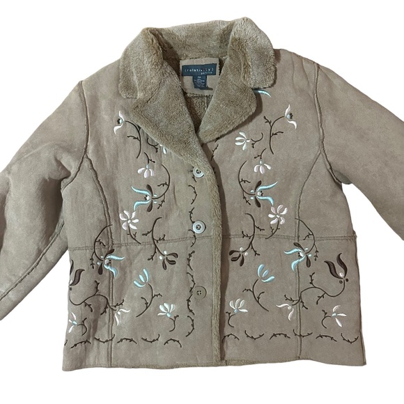 Vintage Penny Lane Cropped Floral Coat Size Medium - Picture 2 of 5